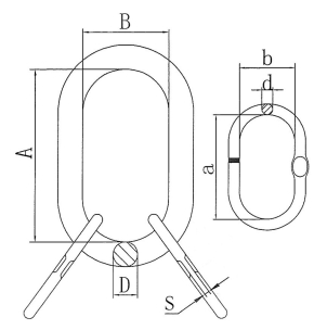 10mm Grade 80 Quad Link with Enlarged Sub Links