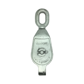 Galvanised G.M.I. Double Pulleys with Swivel Oval Eye