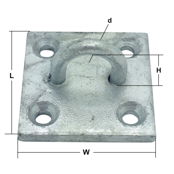 6mm Galvanised Staple on Plate