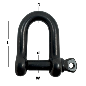 5mm StayBlack Stainless Steel Commercial Dee Shackle