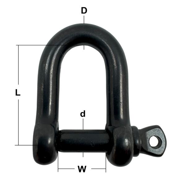5mm StayBlack Stainless Steel Commercial Dee Shackle