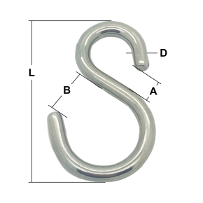 Stainless Steel Asymmetric ‘S’ Hooks