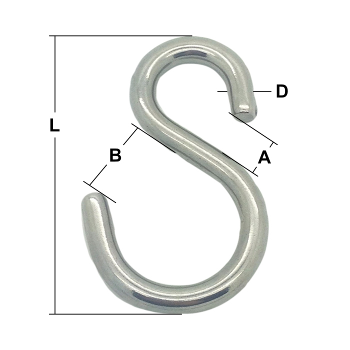 Stainless Steel Asymmetric ‘S’ Hooks