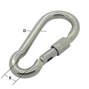 8mm Stainless Steel Carbine Hook with Screwgate
