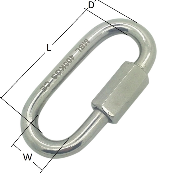 8mm Stainless Steel Load Rated Quick Link