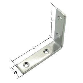Stainless Steel Narrow Angled Brackets