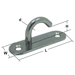 Stainless Steel Pad Hook on Plates