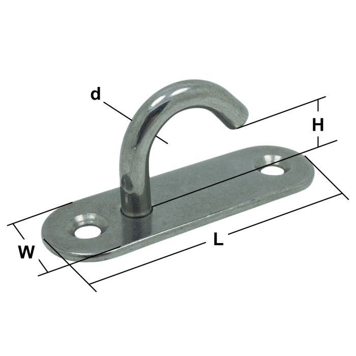 Stainless Steel Pad Hook on Plates