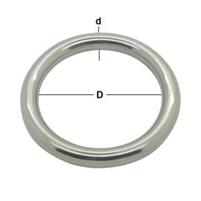 8mm x 80mm Stainless Steel Welded Round Ring