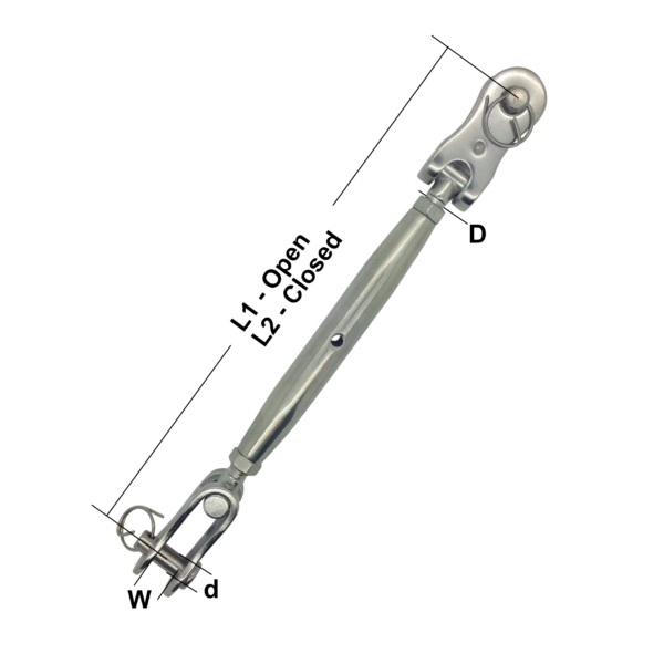 M12 Stainless Steel Rigging Screw – Toggle & Toggle