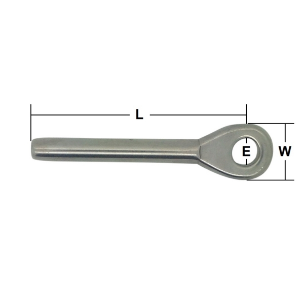 10mm Stainless Steel Swage Eye Terminal