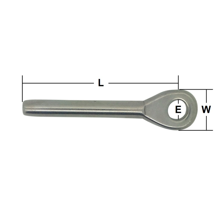 10mm Stainless Steel Swage Eye Terminal