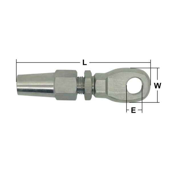 5mm Stainless Steel Swageless Eye Terminal