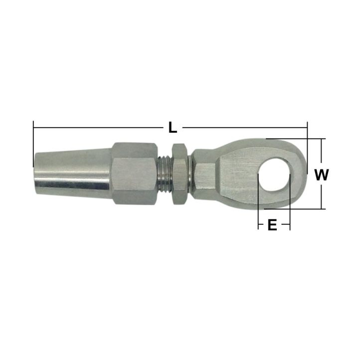 5mm Stainless Steel Swageless Eye Terminal