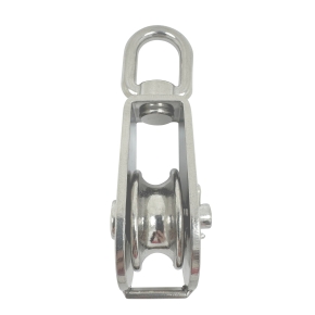 50mm Stainless Steel Single Pulley Block with Swivel Eye