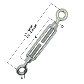 Stainless Steel Straining Screws – Eye & Eye