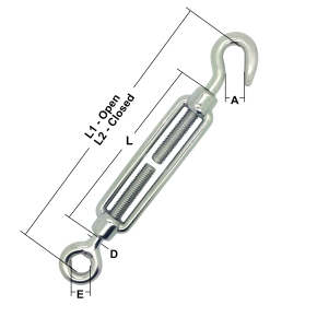 Stainless Steel Straining Screws – Hook & Eye