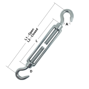 Stainless Steel Straining Screws – Hook & Hook