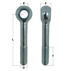 M12 x 140mm Zinc Plated Eye Bolt to DIN 444