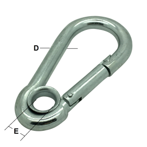 Zinc Plated Carbine Hooks with Eyelet
