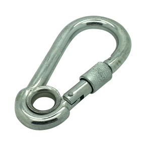 Zinc Plated Carbine Hooks with Eyelet & Screwgate