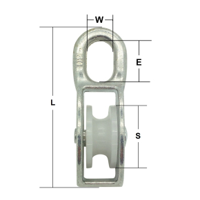 Zinc Plated Single Awning Pulleys with Nylon Wheel