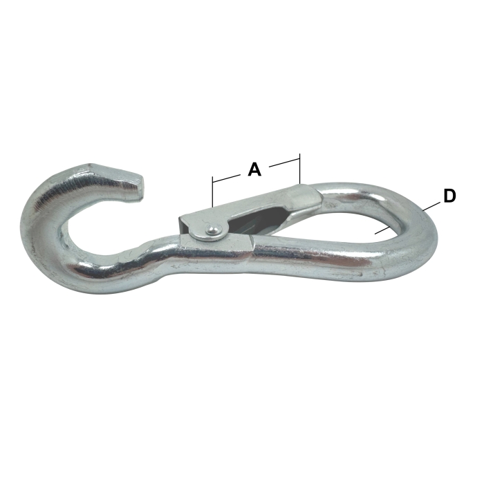 Zinc Plated Spring Hooks to Crue (Eye to Close)
