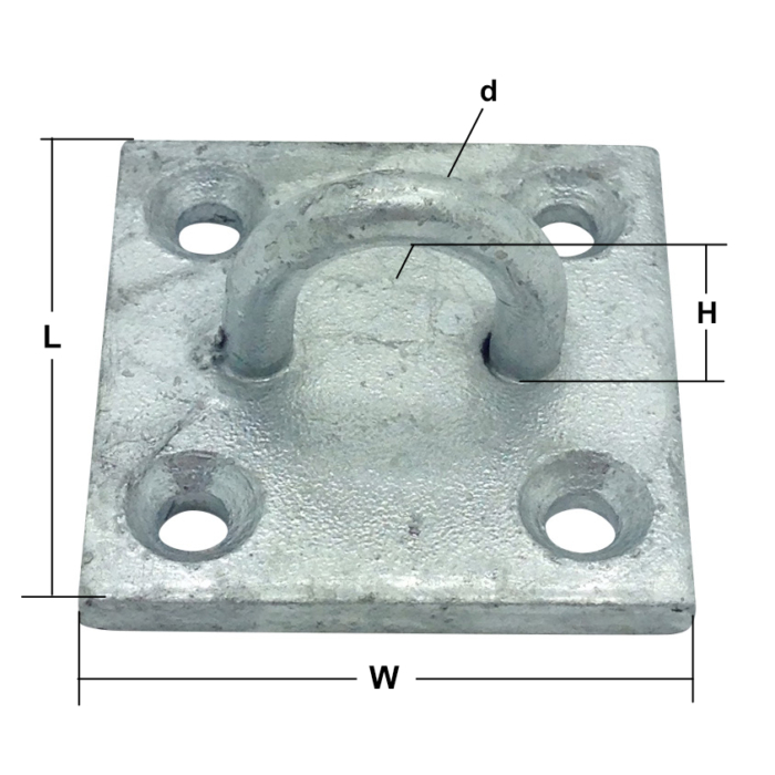 6mm Galvanised Staple on Plate