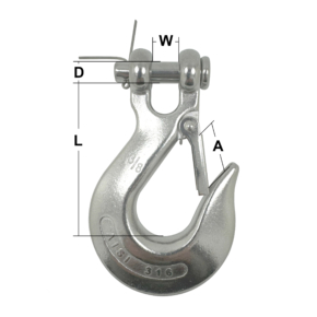 Stainless Steel Clevis Sling Hooks with Safety Catch