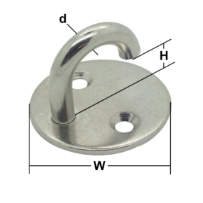 Stainless Steel Round Hook on Plates