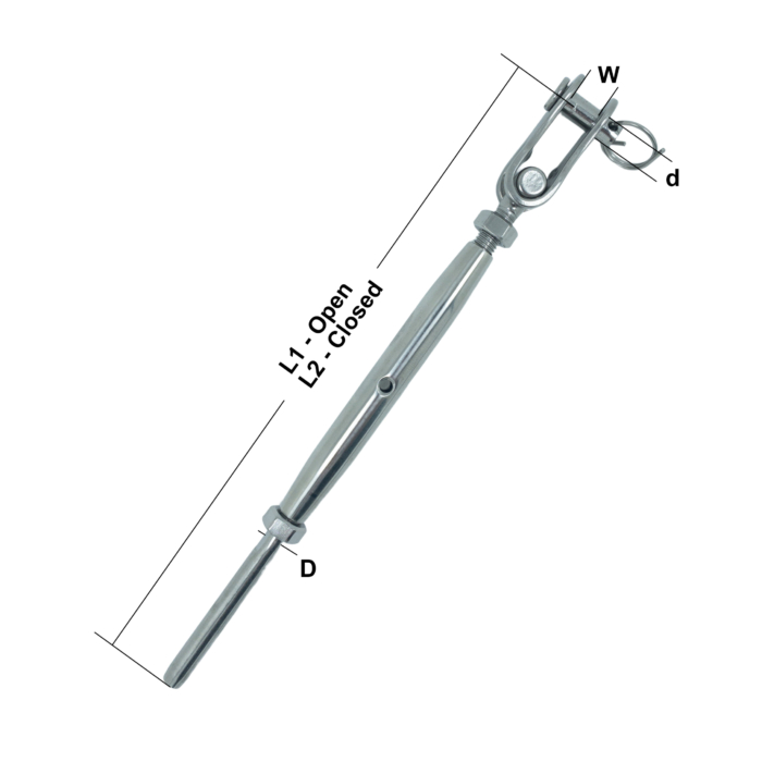 Stainless Steel Rigging Screws – Toggle & Swage Terminal