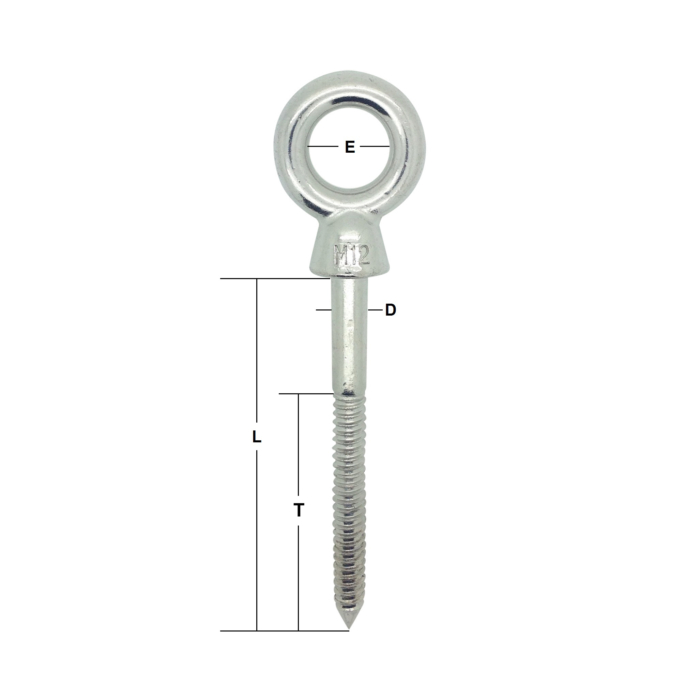 Stainless Steel Woodscrew Eye Bolts