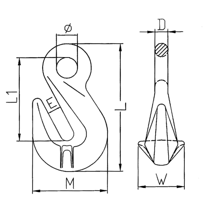 Grade 80 Eye Grab Hooks